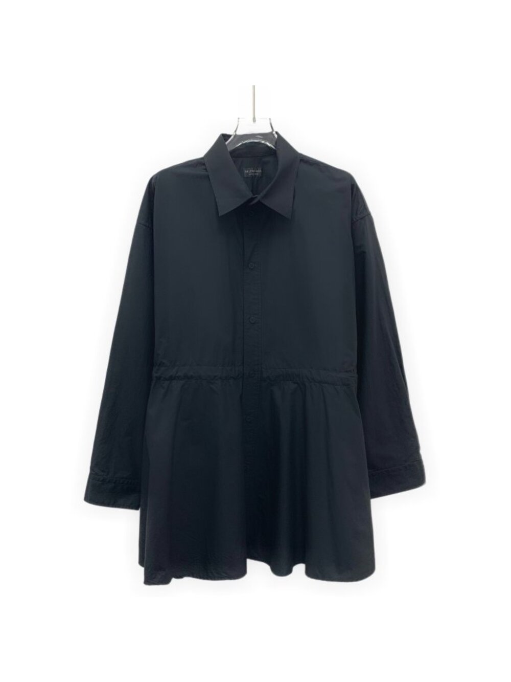 Balenciaga 2025 Black Lapel Shirt Dress